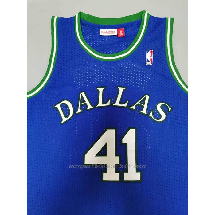 Maillot Dallas Mavericks Dirk Nowitzki #41 Mitchell & Ness 1998-99 Bleu